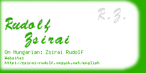 rudolf zsirai business card